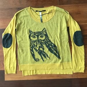 Scoop Neck Owl Sweater